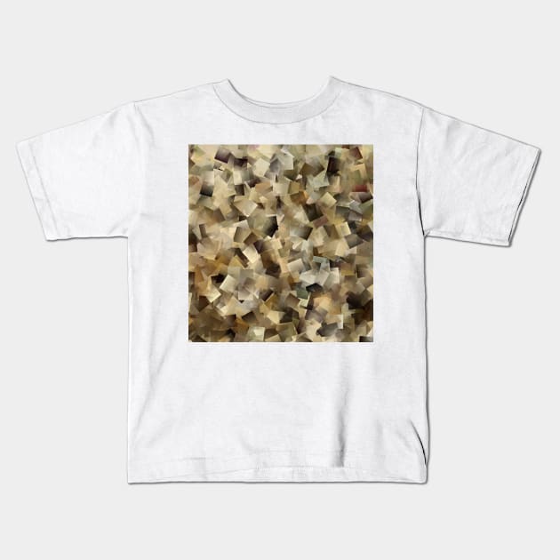 Cubist beach digital abstract Kids T-Shirt by stevepaint